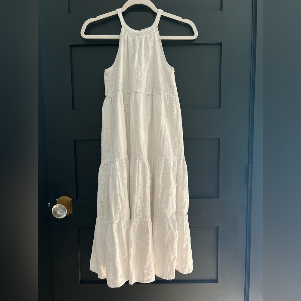 💰⬇️ CLOSET CLEAROUT Zara Girls White Eyelet Halter Dress – Size 13/14
